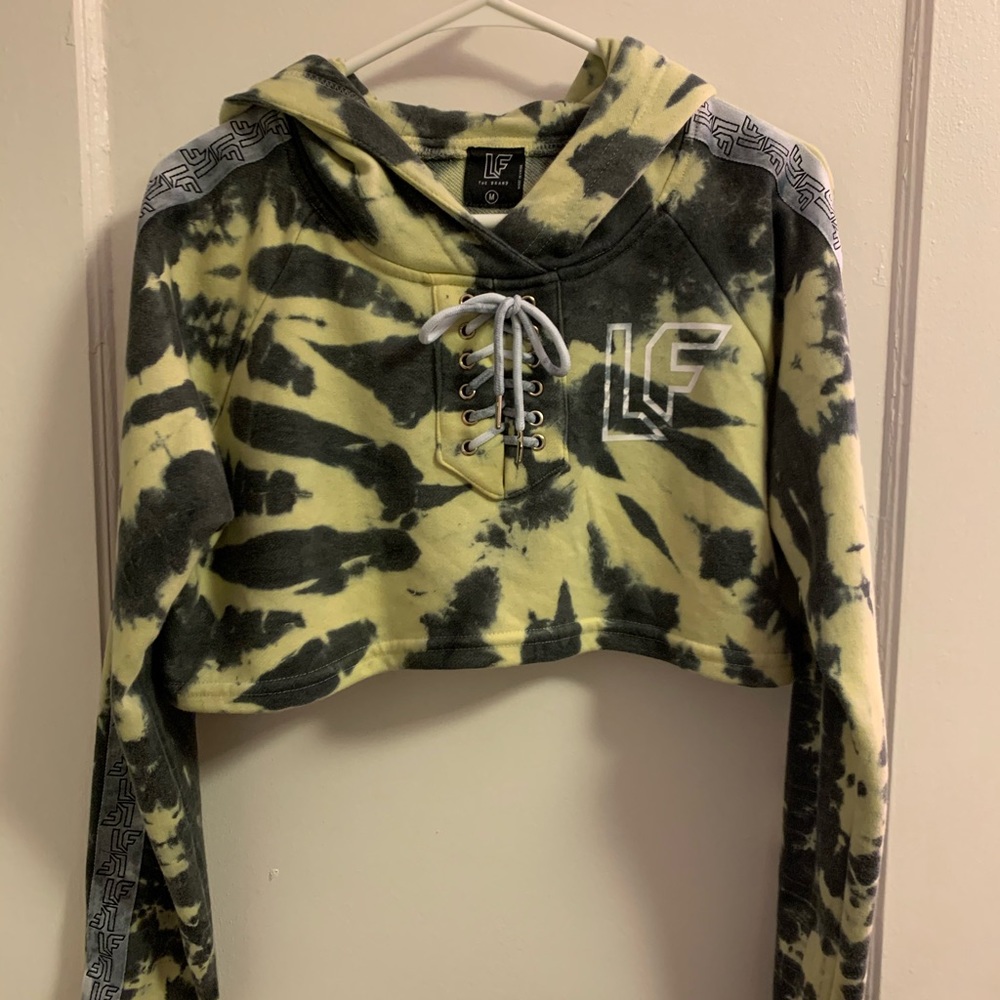 LF The Brand Tracker Lace Up Crop Hoodie